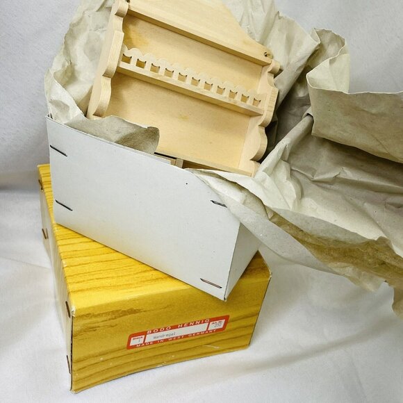 Bodo Hennig Dollhouse 232 Wandregal With Only One Drawer Original Box Wall Shelf - Picture 10 of 12